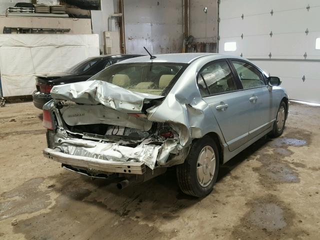 JHMFA36296S005999 - 2006 HONDA CIVIC HYBR SILVER photo 4