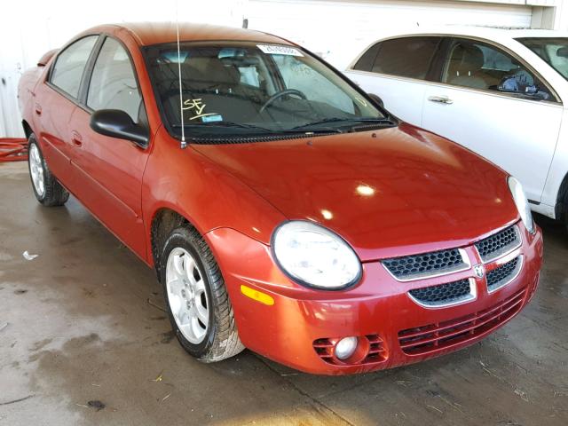 1B3ES56C64D554349 - 2004 DODGE NEON SXT BURGUNDY photo 1