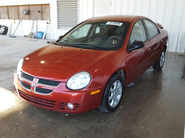 1B3ES56C64D554349 - 2004 DODGE NEON SXT BURGUNDY photo 2