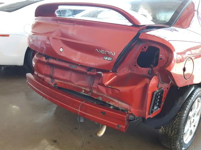 1B3ES56C64D554349 - 2004 DODGE NEON SXT BURGUNDY photo 9