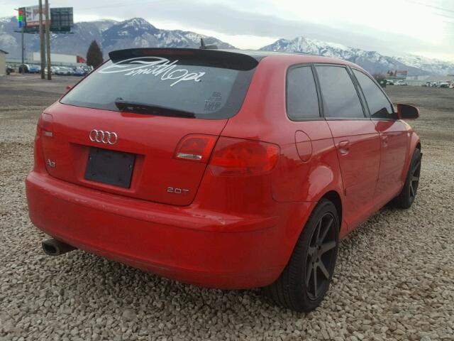 WAUMF78P26A001788 - 2006 AUDI A3 2.0 SPO RED photo 4