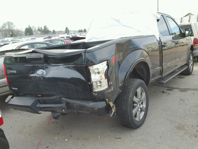 1FTFW1EG1FKE00344 - 2015 FORD F150 SUPER BLACK photo 4