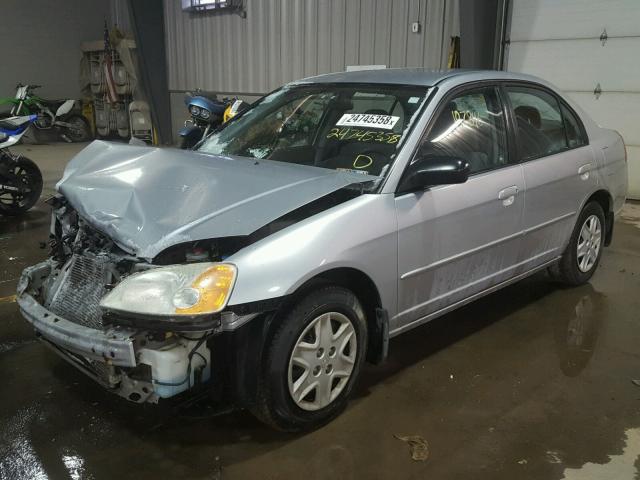 2HGES15543H519144 - 2003 HONDA CIVIC LX SILVER photo 2