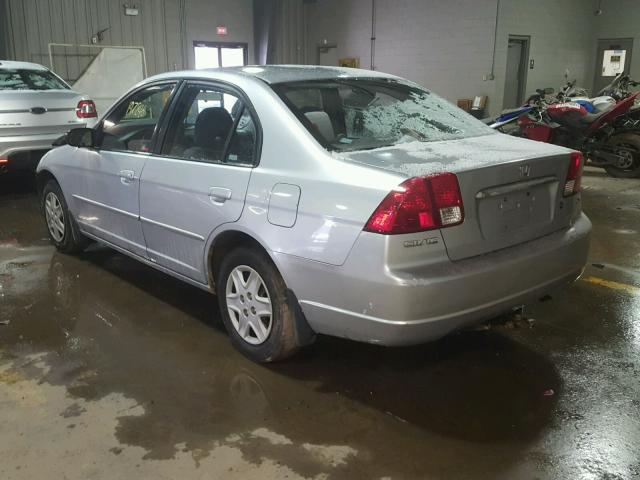 2HGES15543H519144 - 2003 HONDA CIVIC LX SILVER photo 3