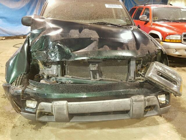 1GNET16S736167038 - 2003 CHEVROLET TRAILBLAZE GREEN photo 9