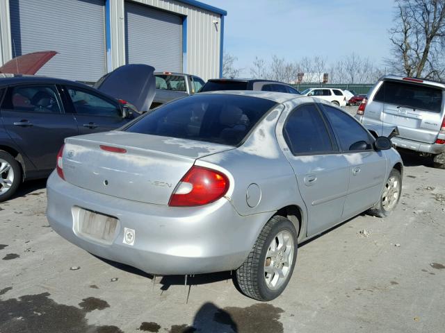 1B3ES46C1YD723323 - 2000 DODGE NEON BASE SILVER photo 4