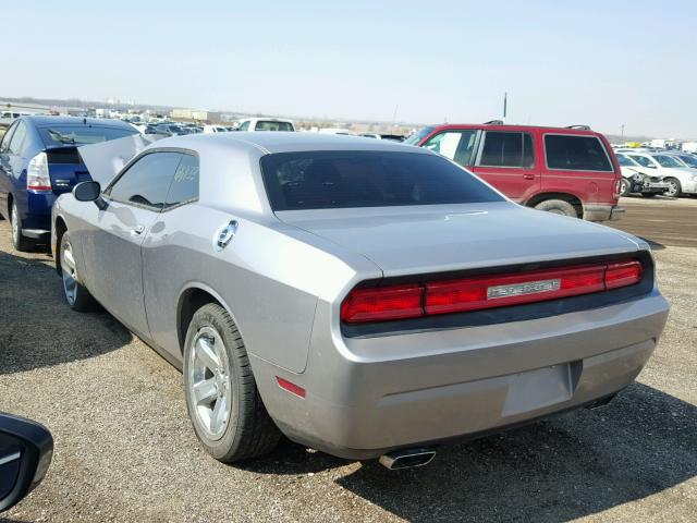 2C3CDYAG9EH289608 - 2014 DODGE CHALLENGER GRAY photo 3