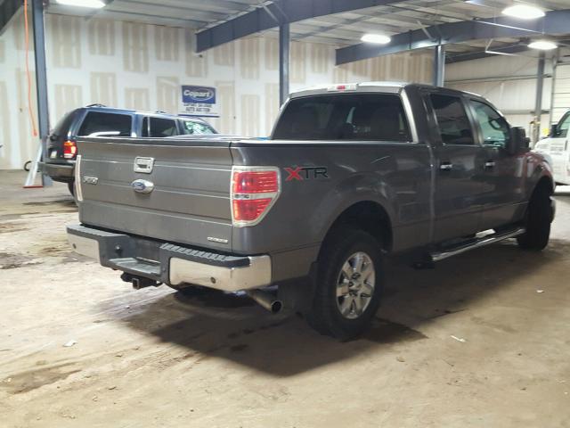 1FTFW1EF1DFB32506 - 2013 FORD F150 SUPER GRAY photo 4