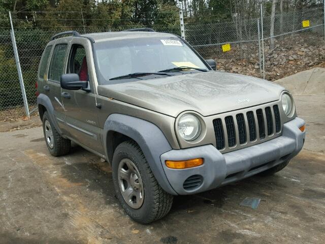 1J4GK48K24W329396 - 2004 JEEP LIBERTY SP TAN photo 1