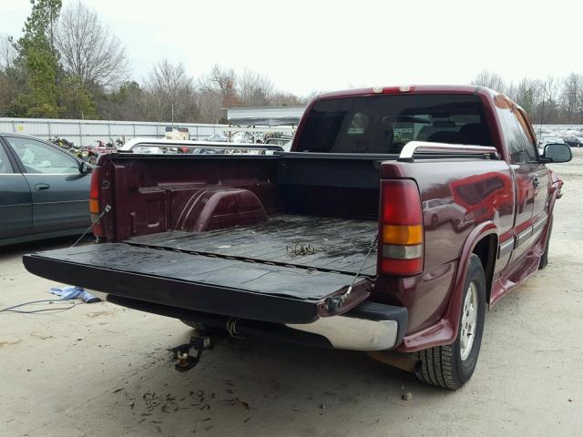 2GCEC19V0Y1182218 - 2000 CHEVROLET SILVERADO BURGUNDY photo 4