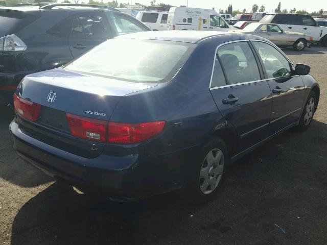 1HGCM56495A058555 - 2005 HONDA ACCORD LX BLUE photo 4