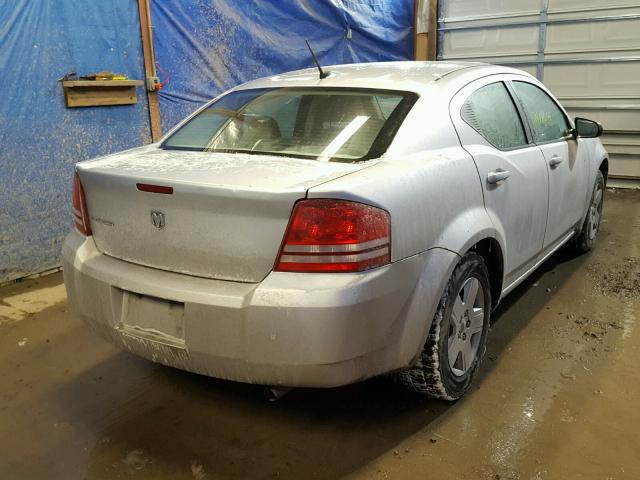 1B3LC46J78N261847 - 2008 DODGE AVENGER SE SILVER photo 4