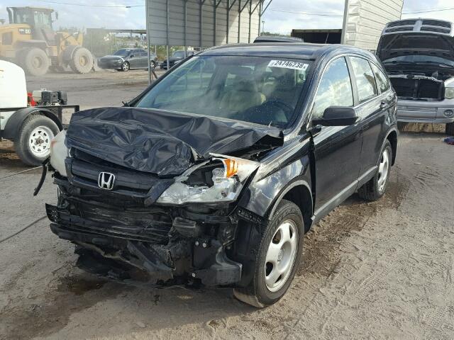 5J6RE38339L031693 - 2009 HONDA CR-V LX BLACK photo 2