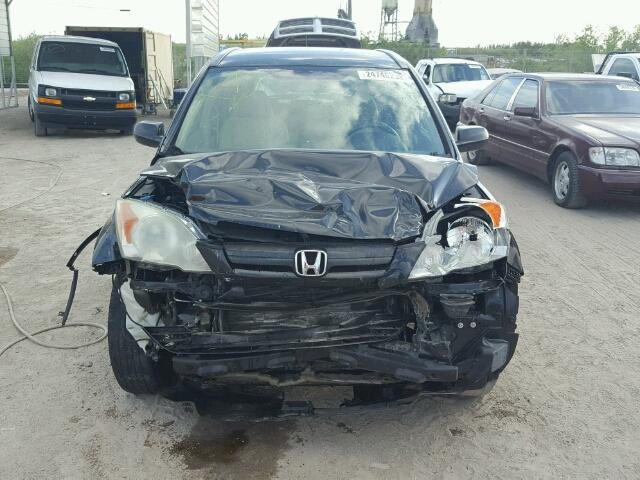 5J6RE38339L031693 - 2009 HONDA CR-V LX BLACK photo 9