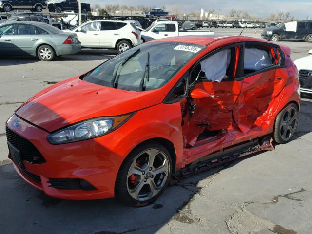 3FADP4GX1EM166075 - 2014 FORD FIESTA ST ORANGE photo 2