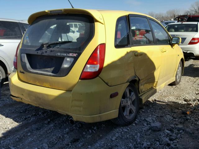 JS2RC41H335209904 - 2003 SUZUKI AERIO SX YELLOW photo 4