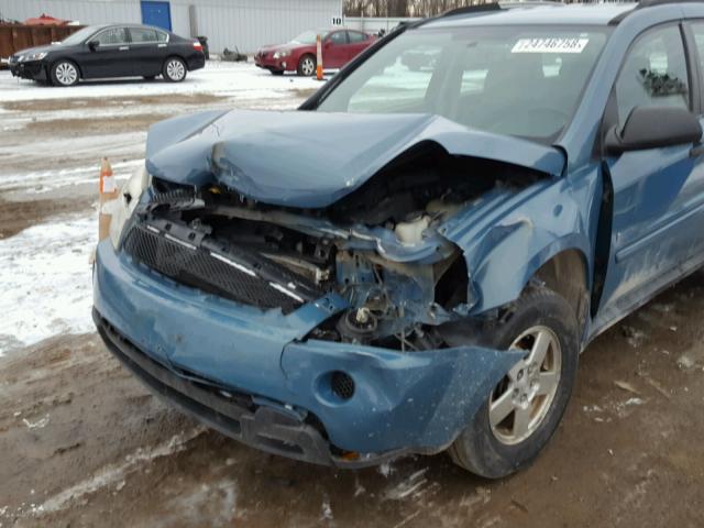 2CNDL13F486052146 - 2008 CHEVROLET EQUINOX LS BLUE photo 9