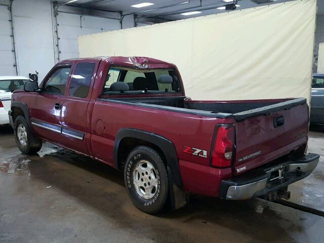 1GCEK19T84E169128 - 2004 CHEVROLET SILVERADO MAROON photo 3