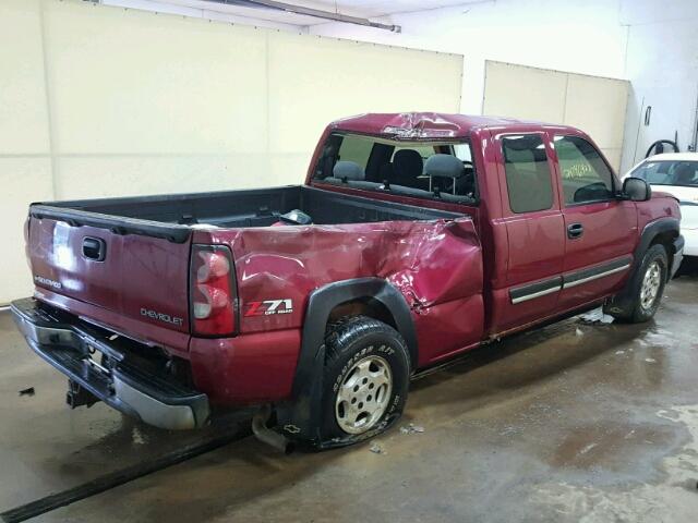 1GCEK19T84E169128 - 2004 CHEVROLET SILVERADO MAROON photo 4