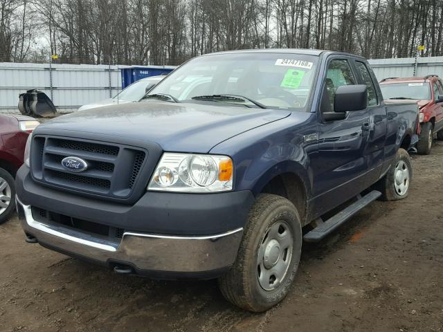 1FTRX14W05FB10381 - 2005 FORD F150 BLUE photo 2