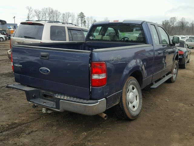 1FTRX14W05FB10381 - 2005 FORD F150 BLUE photo 4