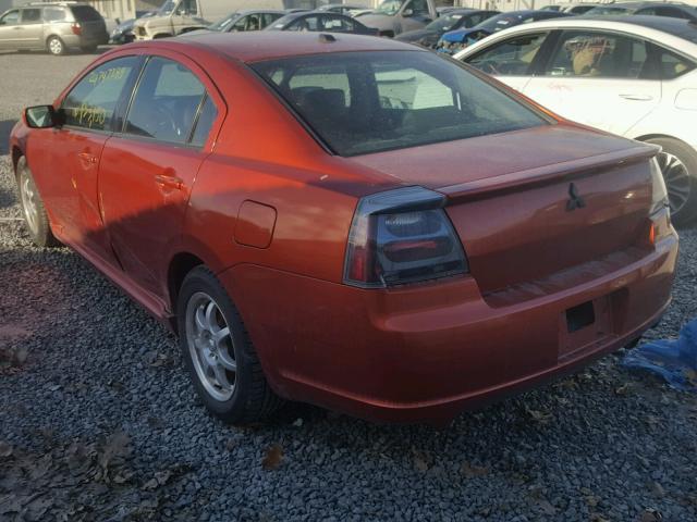 4A3AB76T27E060087 - 2007 MITSUBISHI GALANT RAL ORANGE photo 3