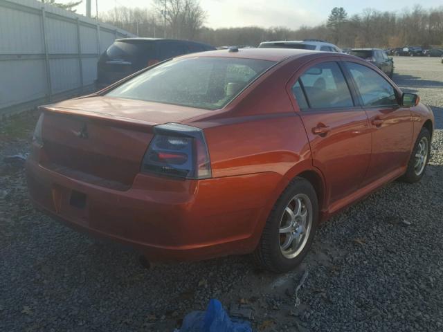 4A3AB76T27E060087 - 2007 MITSUBISHI GALANT RAL ORANGE photo 4