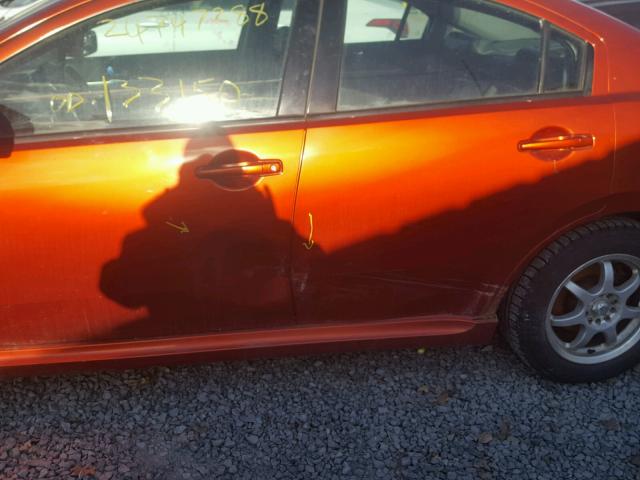 4A3AB76T27E060087 - 2007 MITSUBISHI GALANT RAL ORANGE photo 9