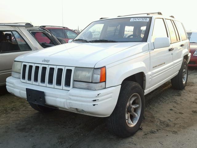 1J4GZ78Y2TC214248 - 1996 JEEP GRAND CHER WHITE photo 2