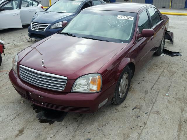 1G6KD54Y02U278549 - 2002 CADILLAC DEVILLE MAROON photo 2