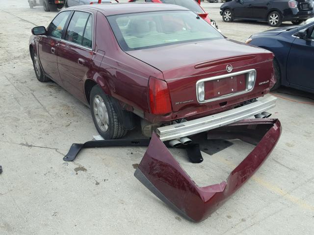 1G6KD54Y02U278549 - 2002 CADILLAC DEVILLE MAROON photo 3