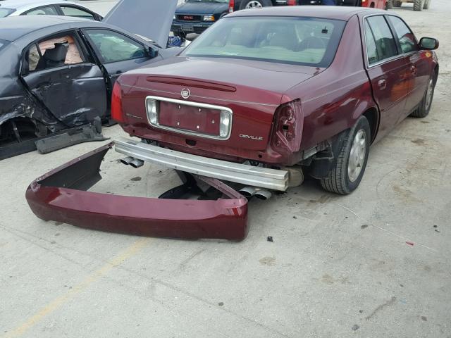 1G6KD54Y02U278549 - 2002 CADILLAC DEVILLE MAROON photo 4