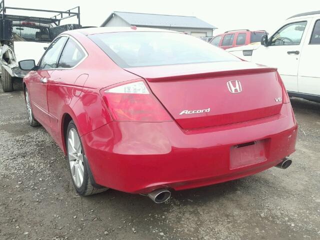 1HGCS22848A006865 - 2008 HONDA ACCORD EXL RED photo 3