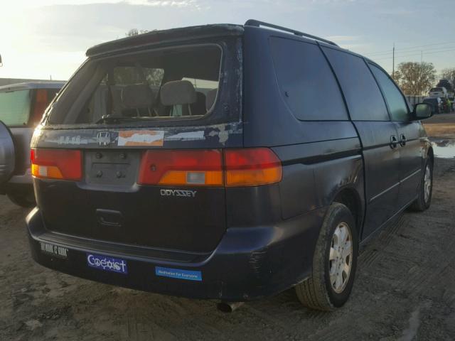 5FNRL18874B144358 - 2004 HONDA ODYSSEY EX BLUE photo 4