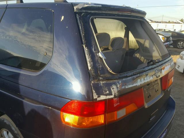 5FNRL18874B144358 - 2004 HONDA ODYSSEY EX BLUE photo 9