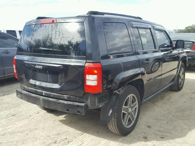 1J8FT28W68D741840 - 2008 JEEP PATRIOT SP BLACK photo 4