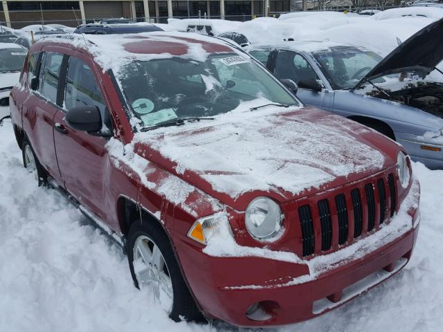 1J8FT47W27D197641 - 2007 JEEP COMPASS RED photo 1