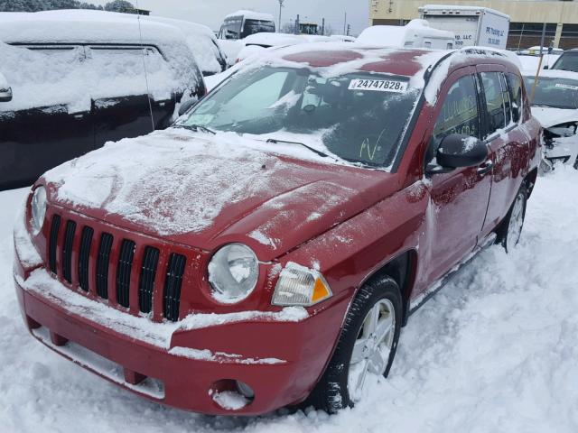 1J8FT47W27D197641 - 2007 JEEP COMPASS RED photo 2