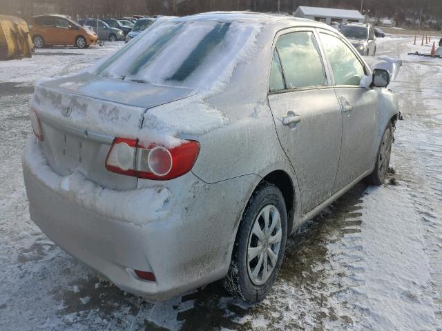 2T1BU4EE7BC706917 - 2011 TOYOTA COROLLA BA SILVER photo 4