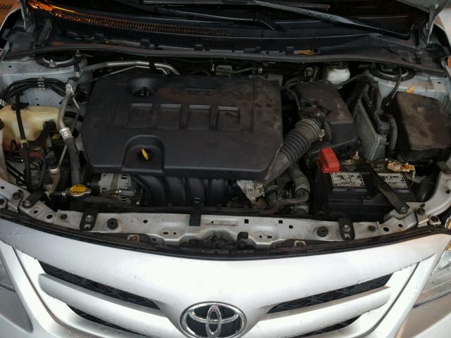 2T1BU4EE2BC557204 - 2011 TOYOTA COROLLA BA SILVER photo 7