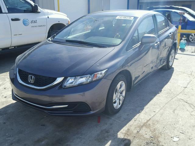 2HGFB2F54EH545187 - 2014 HONDA CIVIC LX CHARCOAL photo 2