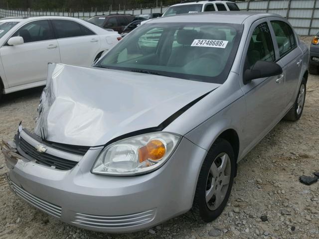 1G1AK55F077209158 - 2007 CHEVROLET COBALT LS SILVER photo 2