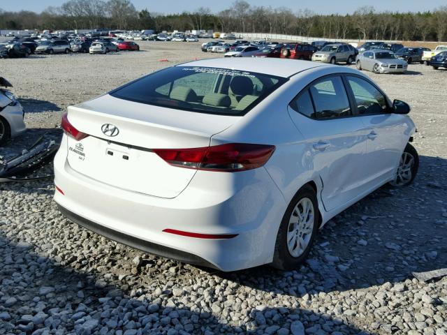 5NPD74LF6JH227315 - 2018 HYUNDAI ELANTRA SE WHITE photo 4