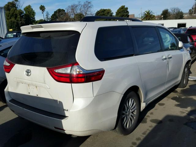 5TDYK3DC7FS587290 - 2015 TOYOTA SIENNA XLE WHITE photo 4