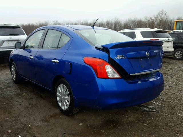 3N1CN7AP4EL866235 - 2014 NISSAN VERSA S BLUE photo 3