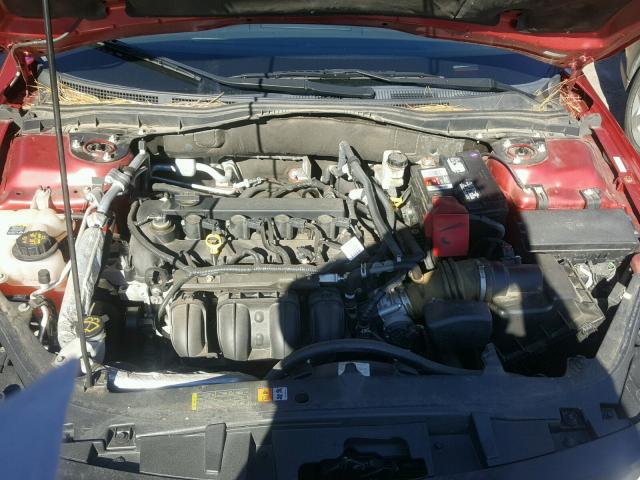 3FAHP0HA4CR154233 - 2012 FORD FUSION SE RED photo 7