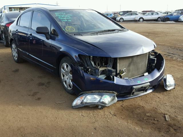 1HGFA16559L029457 - 2009 HONDA CIVIC LX BLUE photo 1