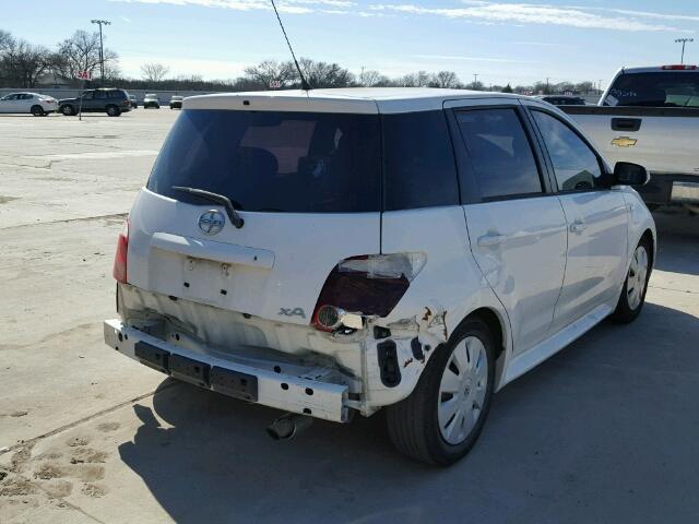 JTKKT624360162452 - 2006 TOYOTA SCION XA WHITE photo 4