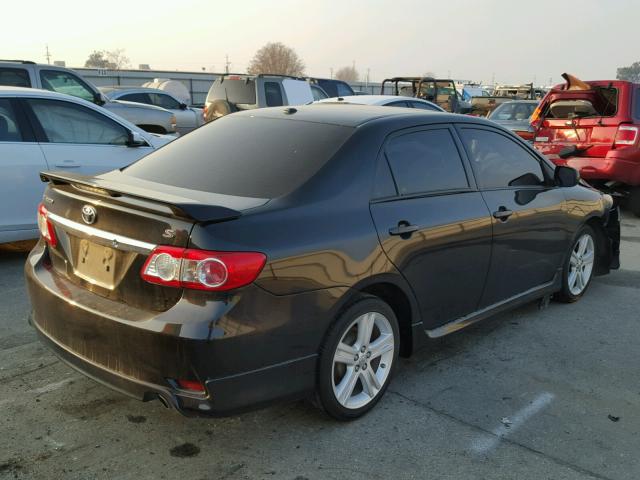 5YFBU4EE6DP125394 - 2013 TOYOTA COROLLA BA BLACK photo 4