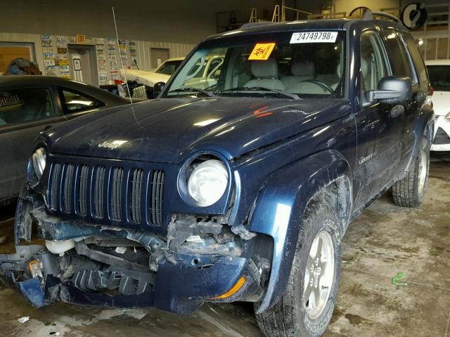 1J4GL58K42W273624 - 2002 JEEP LIBERTY LI BLUE photo 2